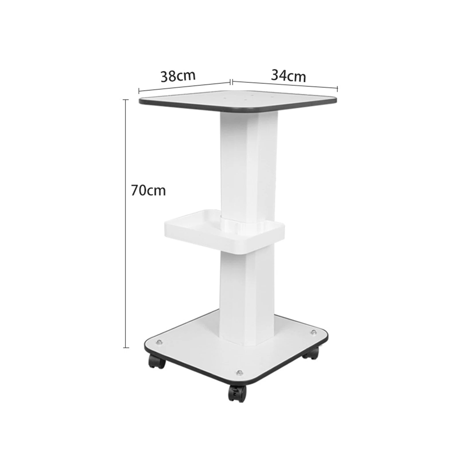 3 Tier Beauty Rolling Cart  360 Degree Rotating Professional Portable Barber Shop Rolling Trolley Beauty Cart For Beauty Salon