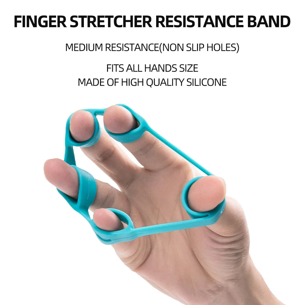 Gym Fitness Adjustable Count Hand Grip Set Finger Forearm Strength Muscle Recovery  Gripper Exerciser Trainer Ball Decompression