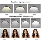 130-181CM LED Beauty Light 40W Half Moon Floor Standing Dimmable Suitable For Beauty Salon Beauty Refill Makeup Lighting