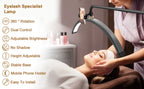 130-181CM LED Beauty Light 40W Half Moon Floor Standing Dimmable Suitable For Beauty Salon Beauty Refill Makeup Lighting