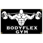 GYM Flag Message Signs Slogan Exercise Fitness Poster Advertise Logo Sport Outdoor Club Digital Printing Banner Brass Grommet