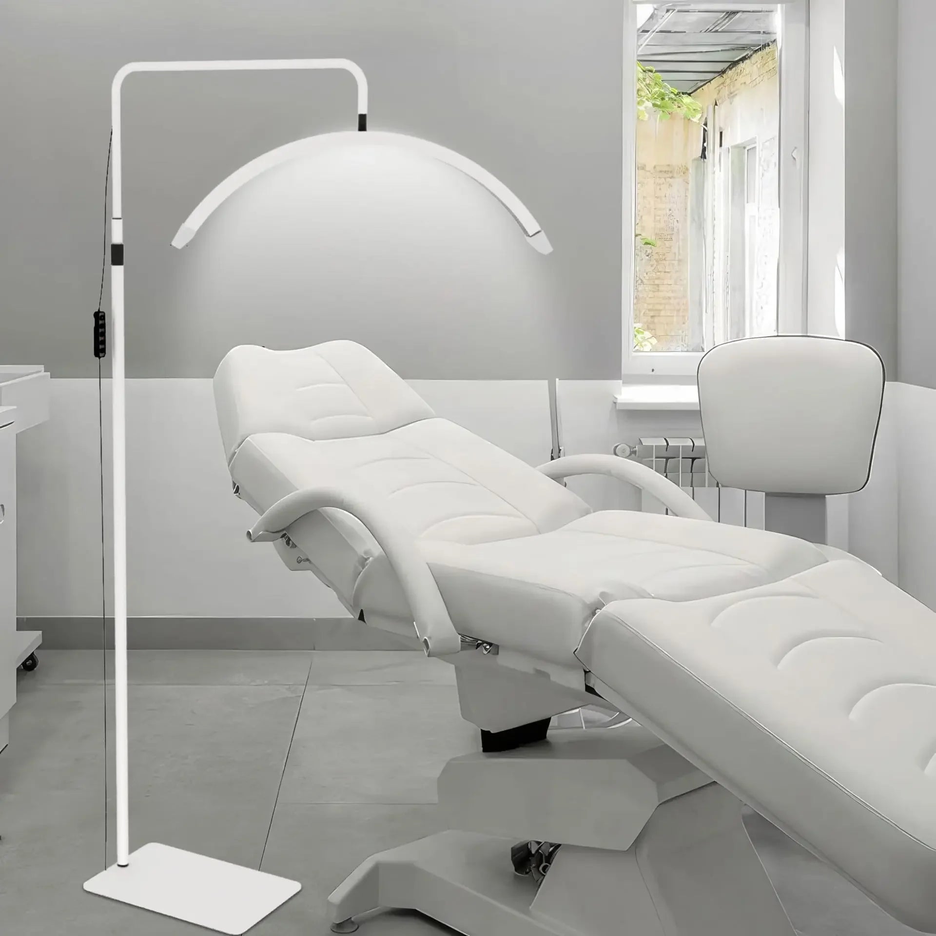 130-181CM LED Beauty Light 40W Half Moon Floor Standing Dimmable Suitable For Beauty Salon Beauty Refill Makeup Lighting
