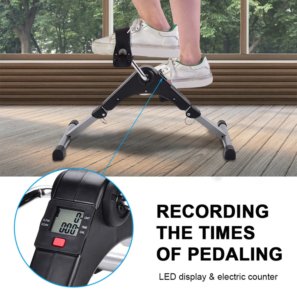 Cycling Trainer Exercise Cycling Gym Exercise Indoor Folding Cycling Trainer Cycle Pedal Fitness Exerciser Leg Workout