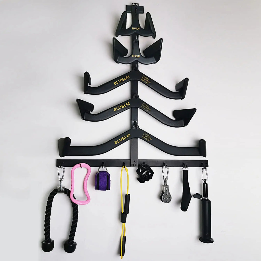 Gym Fitness LAT Pull Down Bar,Storage Rack,Heavy Duty,A-Frame Stand,Support Base for LAT Pulldown Attachments,LAT Bar