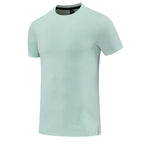 Gym Sport T Shirt Men Running Outdoor Workout Training Tees Round Neck Quick Dry Breathable Polyester Casual Short Sleeve
