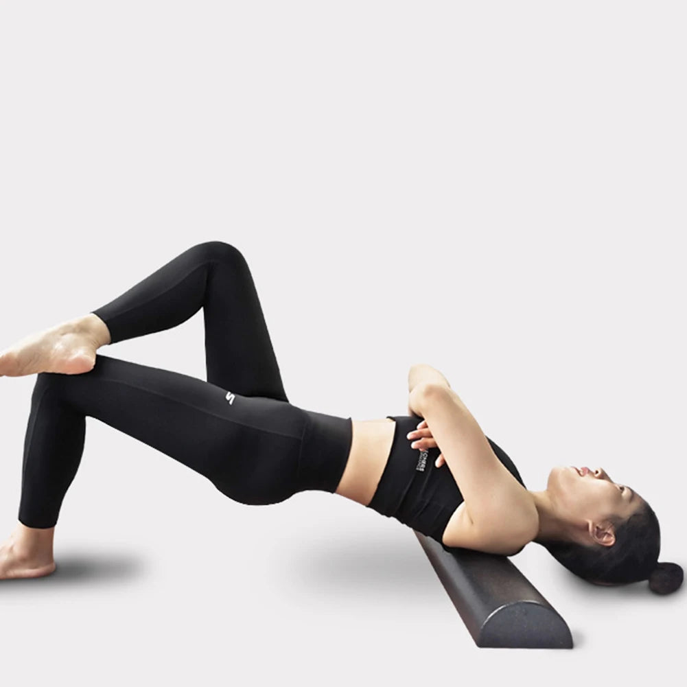 Half Round Balance Training Roller Block Portable Fitness Muscle Foam Roller Gymnastic Massager Roller for Home Gym Exercise