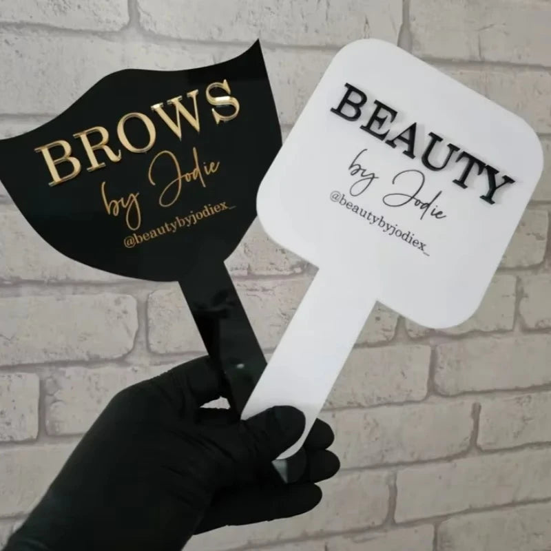 Beauty Mirror Lash Brow Photo Prop Filler Technician Beauty Room Eyelash Business Logo