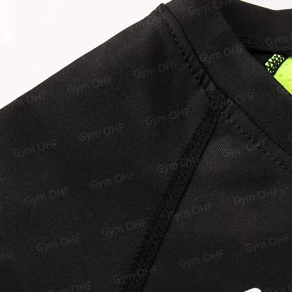 Gym Fitness T shirt Men's Short Sleeve Summer Boxing Jersey Legging Men Rashguard Compression Pants Quick Dry Tight T-shirts Men
