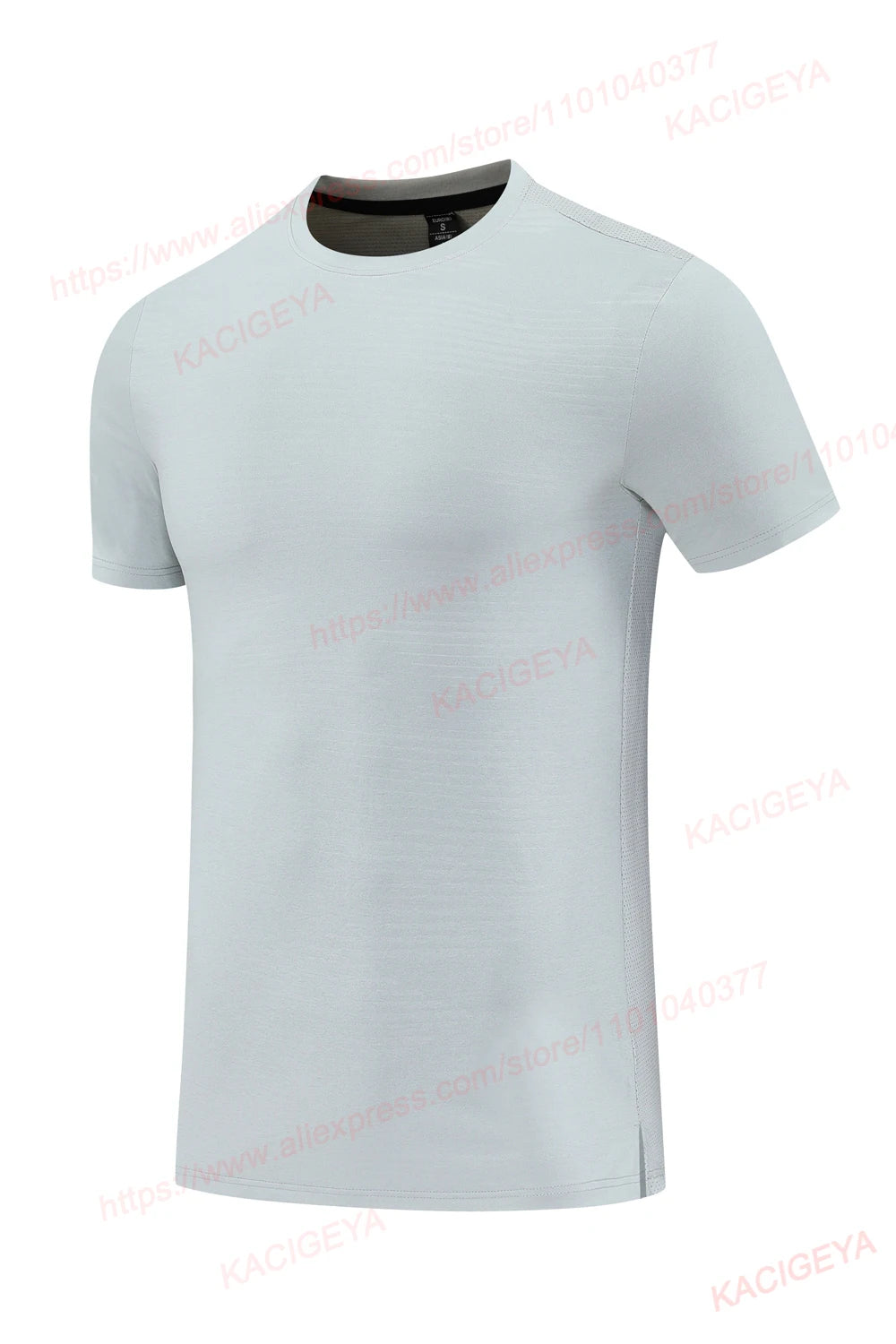 Gym Sport T Shirt Men Running Outdoor Workout Training Tees Round Neck Quick Dry Breathable Polyester Casual Short Sleeve