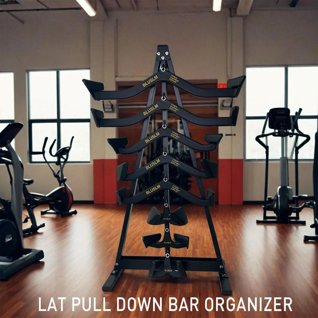 Gym Fitness LAT Pull Down Bar,Storage Rack,Heavy Duty,A-Frame Stand,Support Base for LAT Pulldown Attachments,LAT Bar