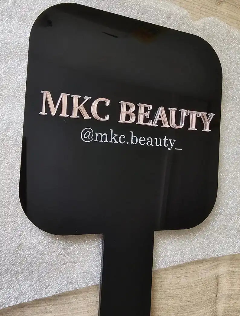 Beauty Mirror Lash Brow Photo Prop Filler Technician Beauty Room Eyelash Business Logo