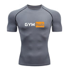 Gym Hub Printed Men's Compression T-Shirt Gym Workout Sport Quick Dry Tight Shirts Outdoor Training Fitness Elasticity Tops Tee