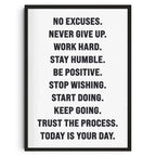 Gym Wall Art Poster Gym Inspirational Poster Home Gym Wall Decoration Gym Slogan Canvas Printing Decorative Painting Frameless