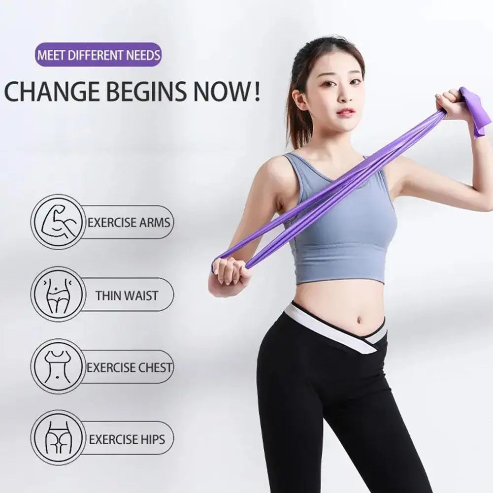 Yoga Sport Resistance Bands Pilates Training Fitness Exercise Gym Elastic Band Physical Therapy Stretching Strength Training
