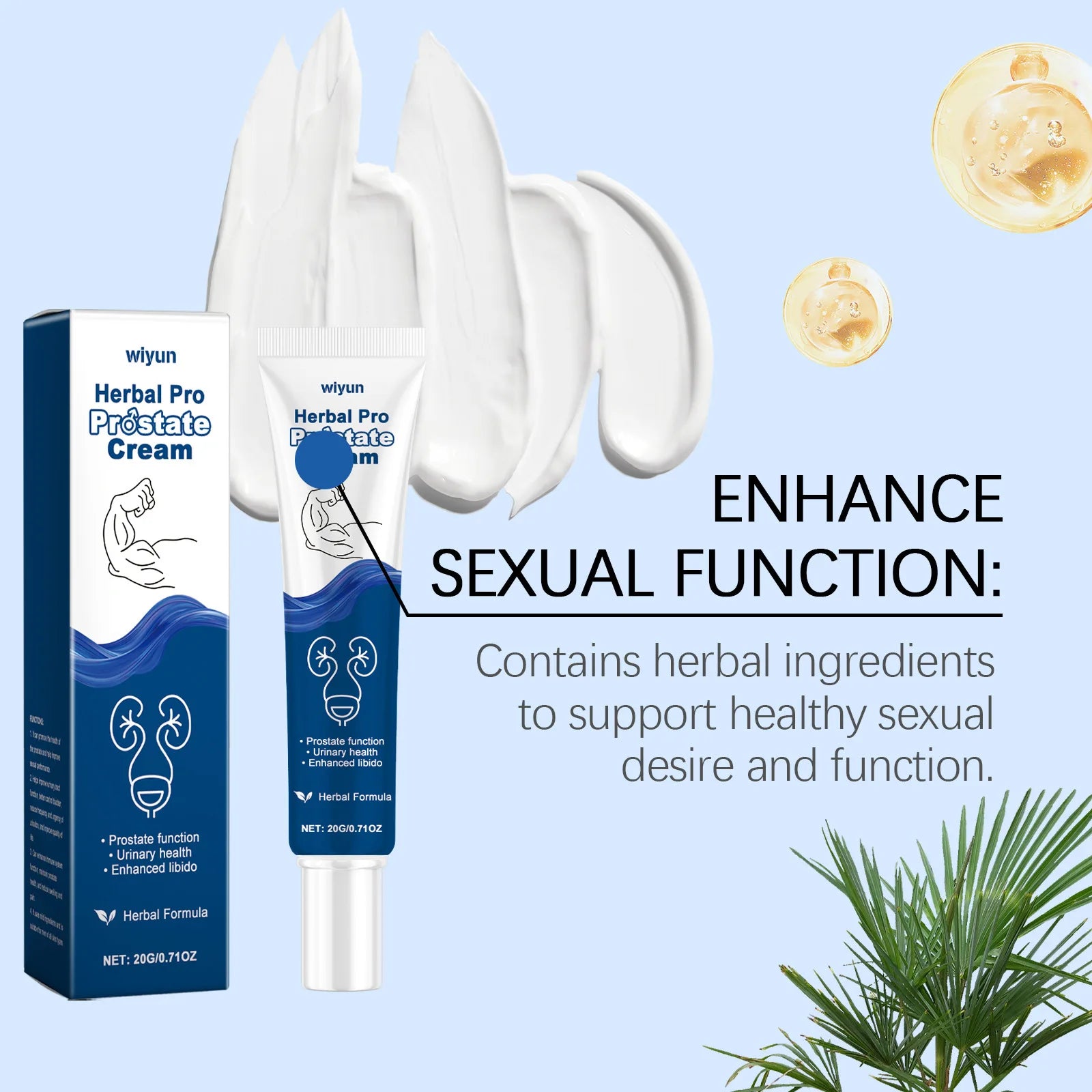 Men's Body Care Cream with Mild Ingredients for Daily Moisturizing and Nourishing Men's Body Massage Care Cream