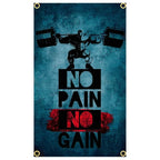 GYM Flag Message Signs Slogan Exercise Fitness Poster Advertise Logo Sport Outdoor Club Digital Printing Banner Brass Grommet