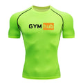 Gym Hub Printed Men's Compression T-Shirt Gym Workout Sport Quick Dry Tight Shirts Outdoor Training Fitness Elasticity Tops Tee