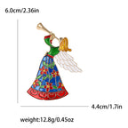 Beaut&Berry Elegant Enamel Speaker Angel Brooches for Women Character Pins Friends Party Gifts Banquet Jewellery Accessories