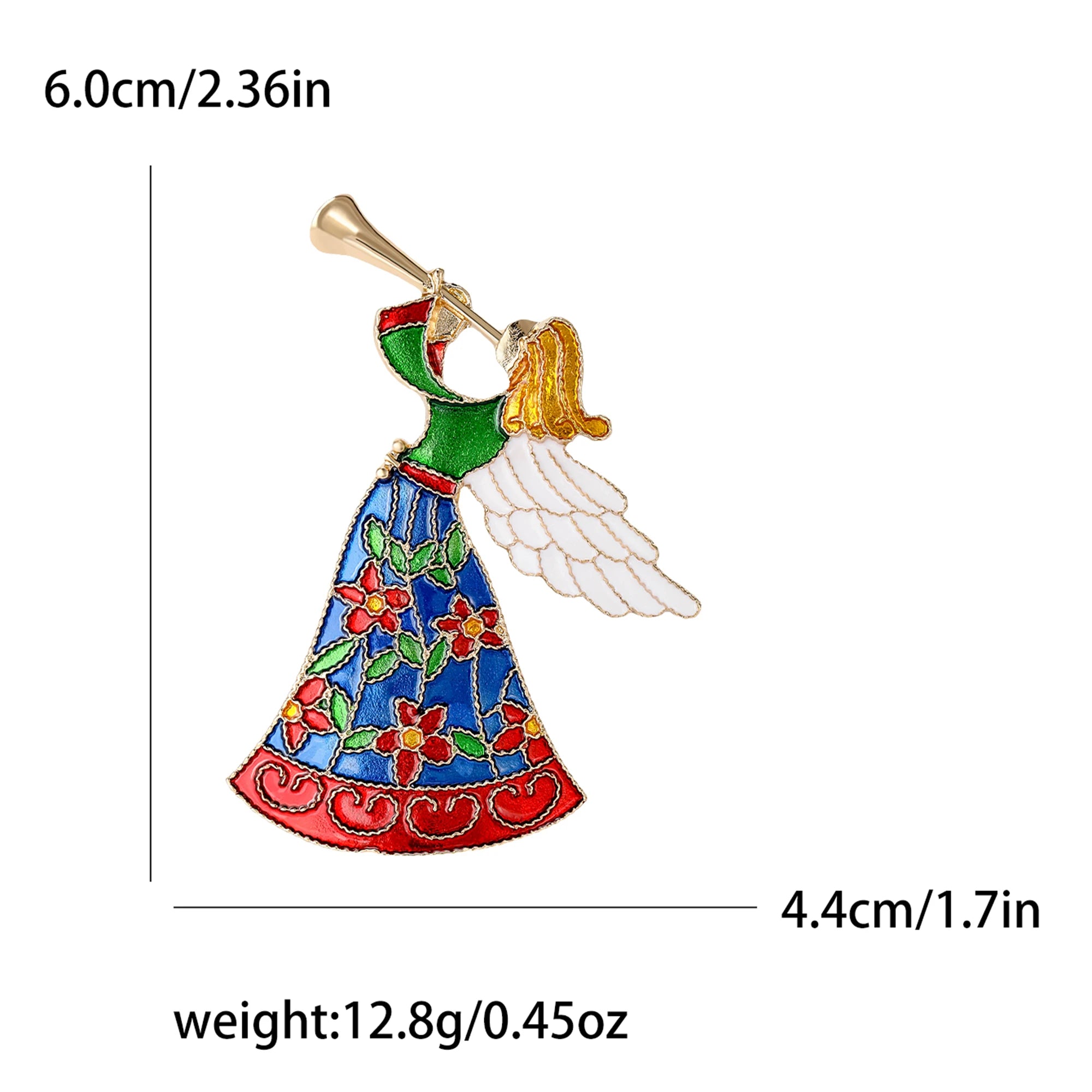 Beaut&Berry Elegant Enamel Speaker Angel Brooches for Women Character Pins Friends Party Gifts Banquet Jewellery Accessories