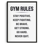 Gym Wall Art Poster Gym Inspirational Poster Home Gym Wall Decoration Gym Slogan Canvas Printing Decorative Painting Frameless