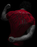 GYM T-shirt Men's Dark Gothic Print Muscle Tee High Elasticity And Quick Drying Exercise For Bodybuilding Training