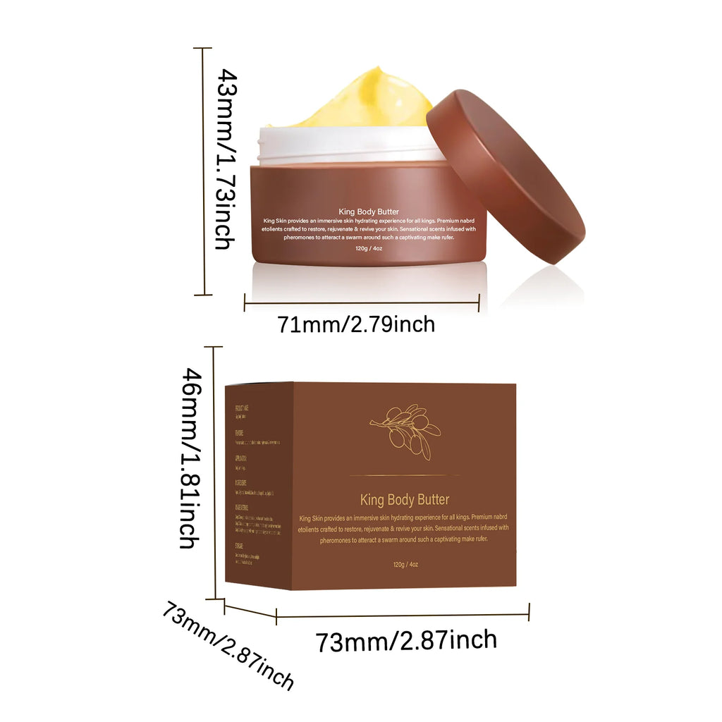120g Body Butter for Men 24H Deep Moisturizing Cream Improve Drying Skin Body Cream for All Skin Types