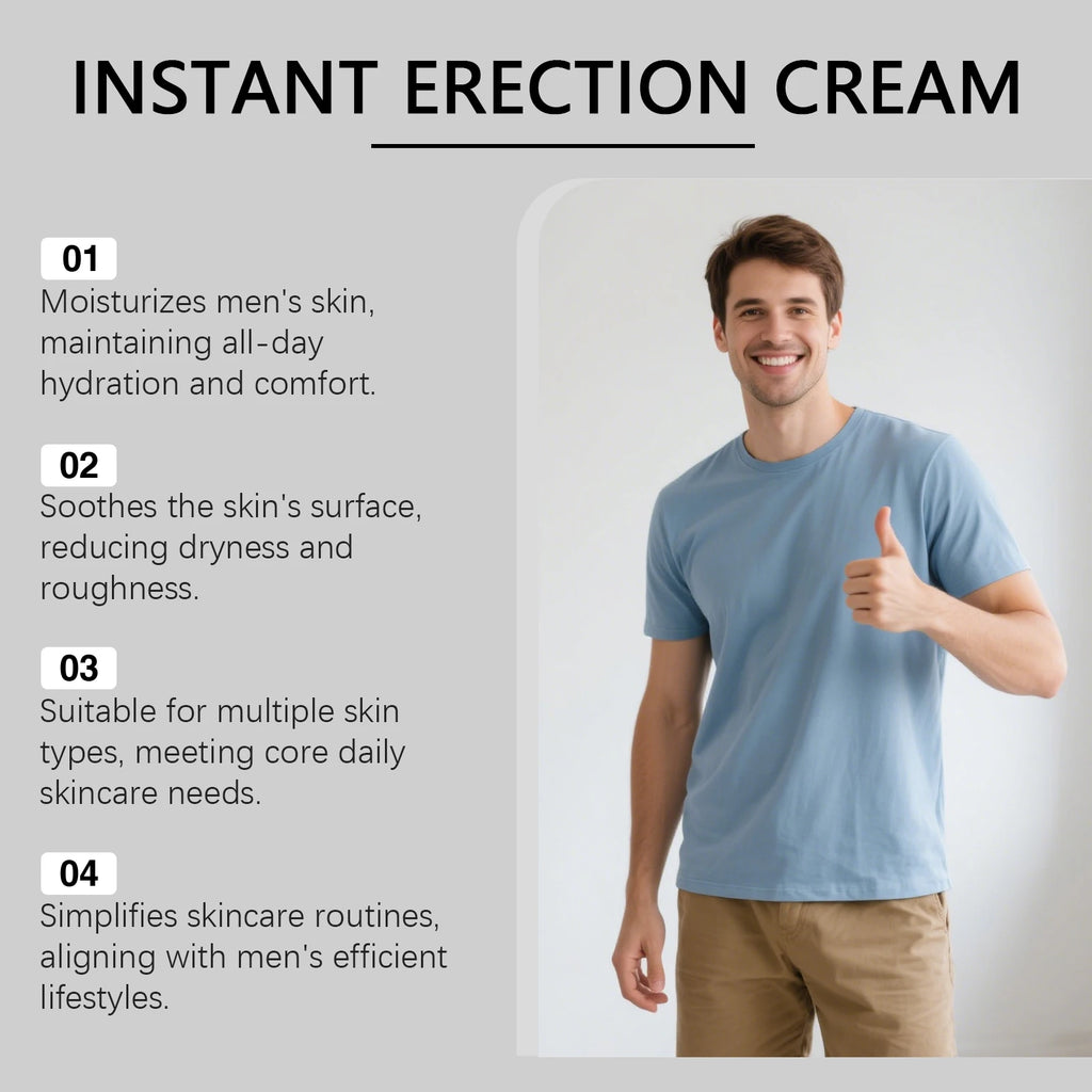 Men's Care Cream Gentle Ingredients for Comfortable Protection, Topical Cream for Men's Body Care