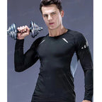 Gym Fitness T shirt Men's Short Sleeve Summer Boxing Jersey Legging Men Rashguard Compression Pants Quick Dry Tight T-shirts Men