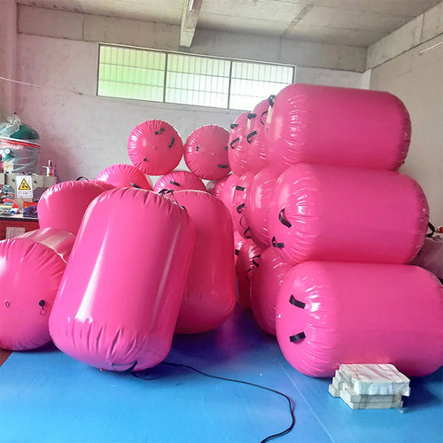 100x85cm Inflatable Air Roll Gymnastics Cylinder Training Sport Fitness Air Mat Roller Barrel Airtrack Yoga Exercise Girls Gift