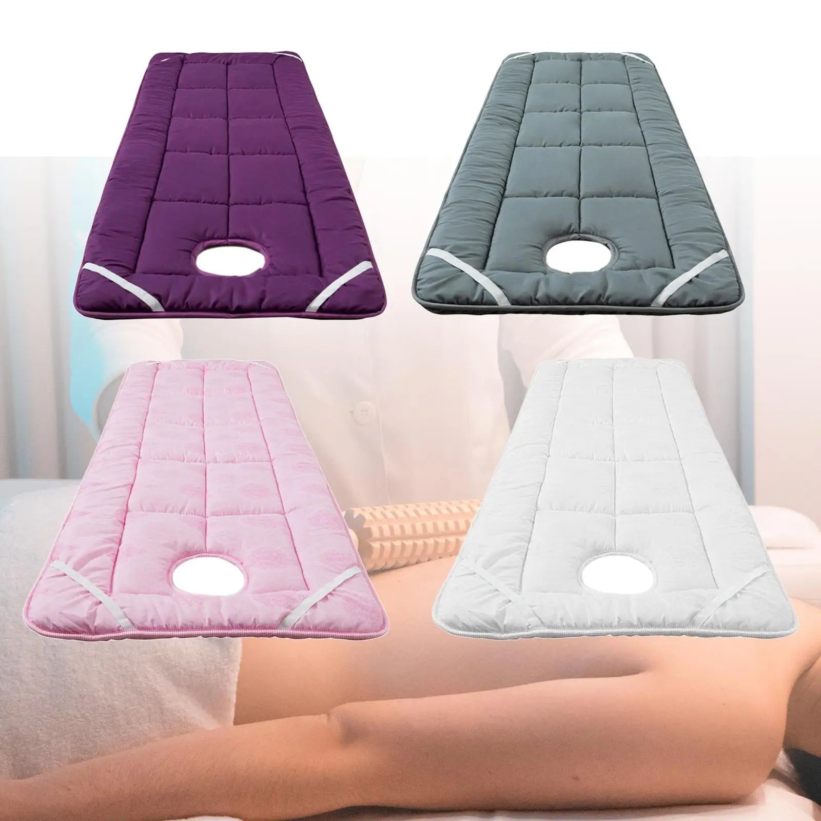 Beauty Salon Bed Sheet, Beauty Massage Bed Cover and 4 Elastic Bands, SPA Table Cover, Salon Bed Sheet for Beauty, SPA