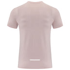 Gym Sport T Shirt Men Running Outdoor Workout Training Tees Round Neck Quick Dry Breathable Polyester Casual Short Sleeve