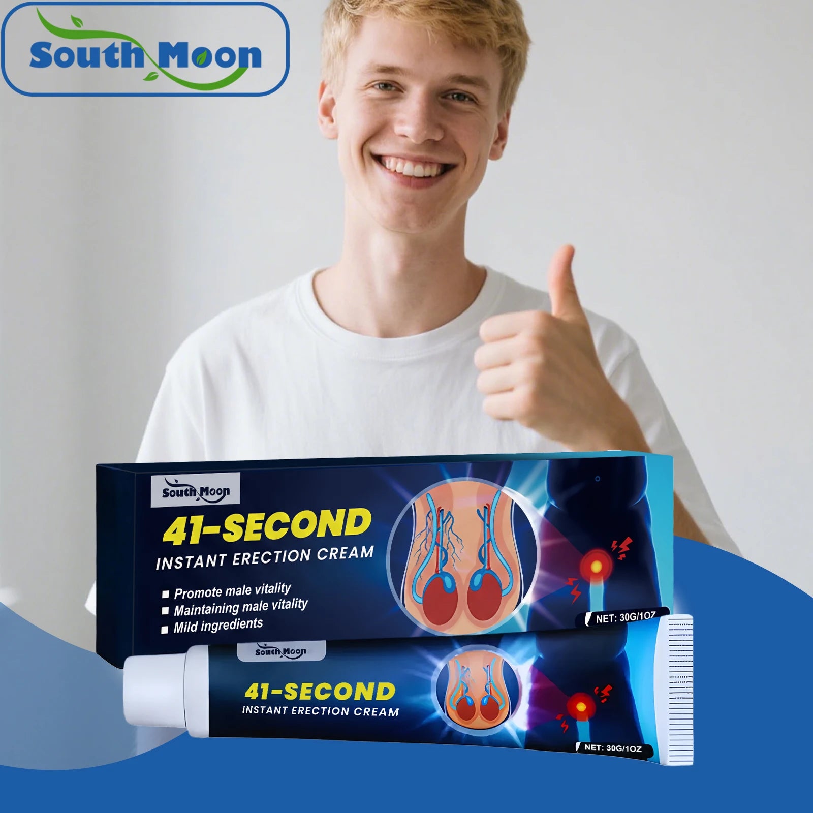 Men's Care Cream Gentle Ingredients for Comfortable Protection, Topical Cream for Men's Body Care